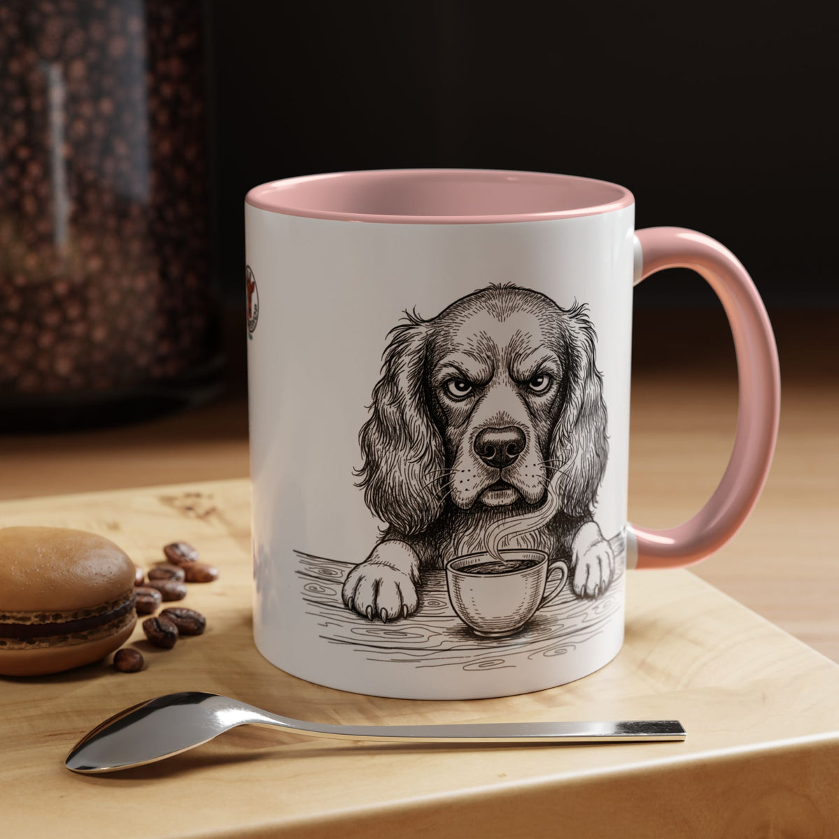Grumpy Springer Spaniel Coffee Club — Art Print / Mug /