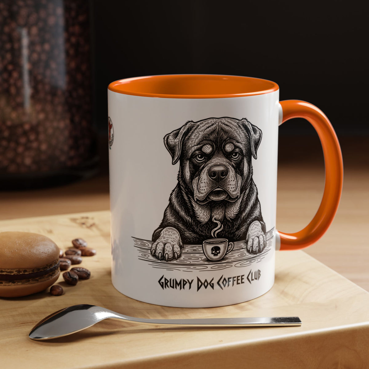  Grumpy Rottweiler Coffee Club — Art Print / Mug