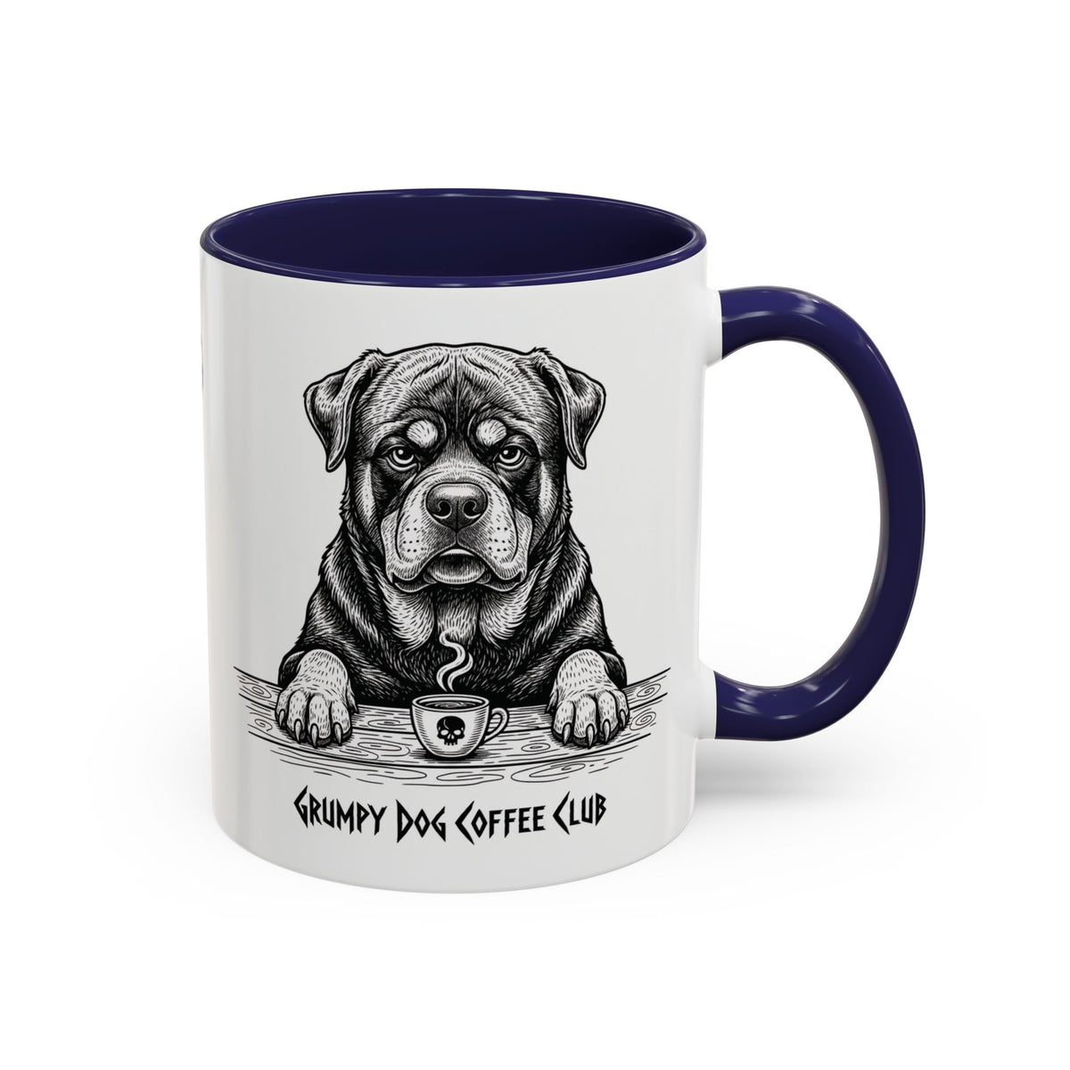  Grumpy Rottweiler Coffee Club — Art Print / Mug