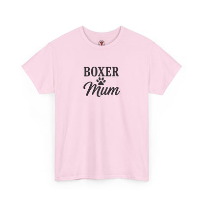 Boxer Mum Unisex Heavy Cotton Tee | Dog Lover Gift, Pet Owner Apparel, Funny Dog Mom Shirt, Birthday Gift for Boxer Owners
