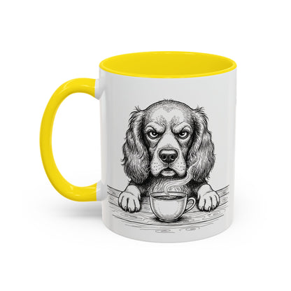 Grumpy Springer Spaniel Coffee Club — Art Print / Mug /