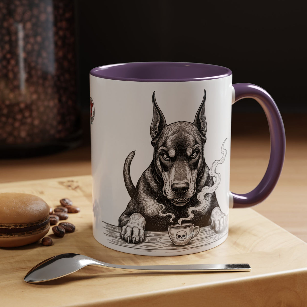Grumpy Doberman Coffee Club — Art Print / Mug