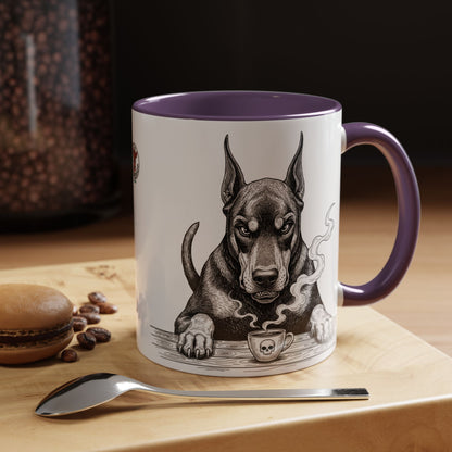 Grumpy Doberman Coffee Club — Art Print / Mug