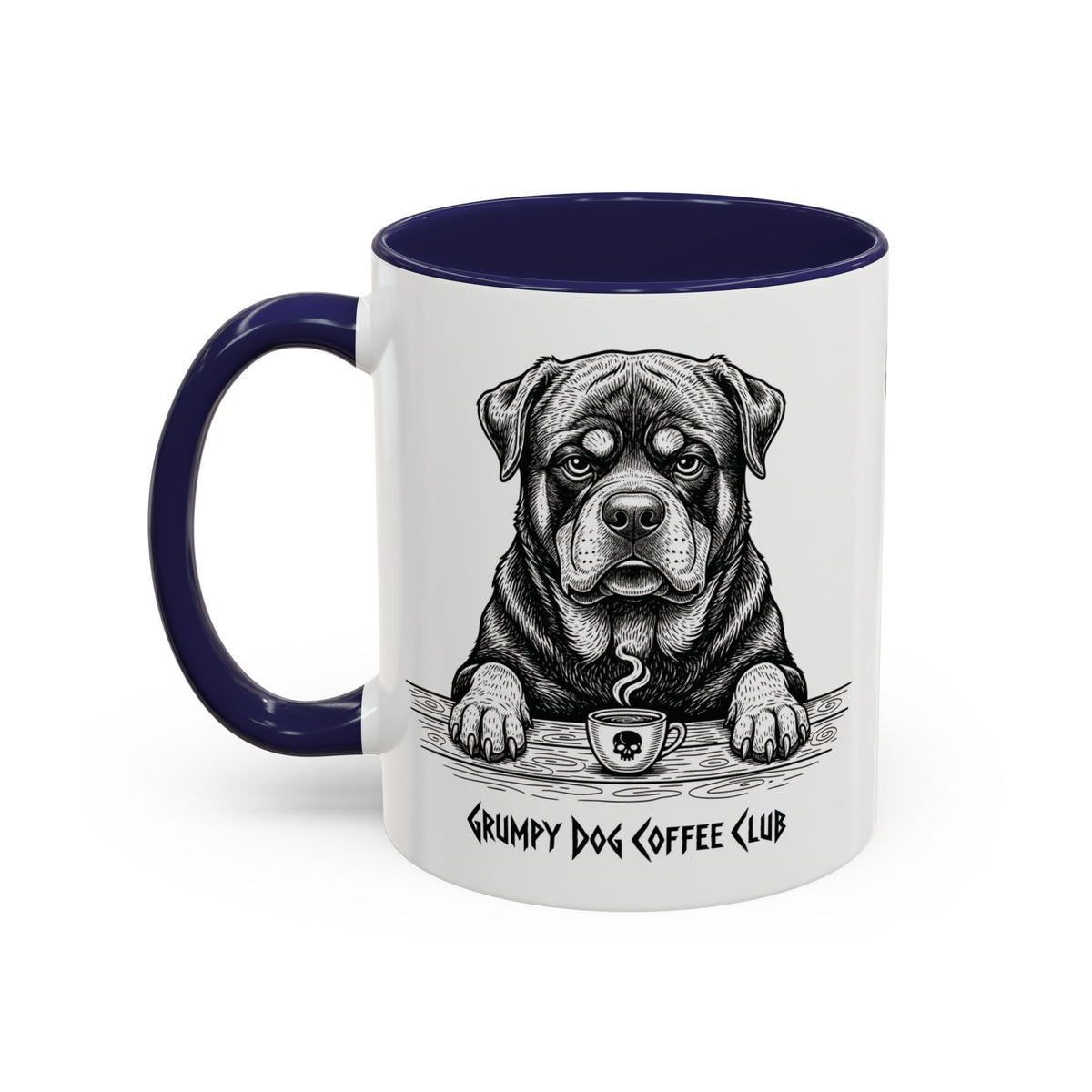 Grumpy Rottweiler Coffee Club — Art Print / Mug