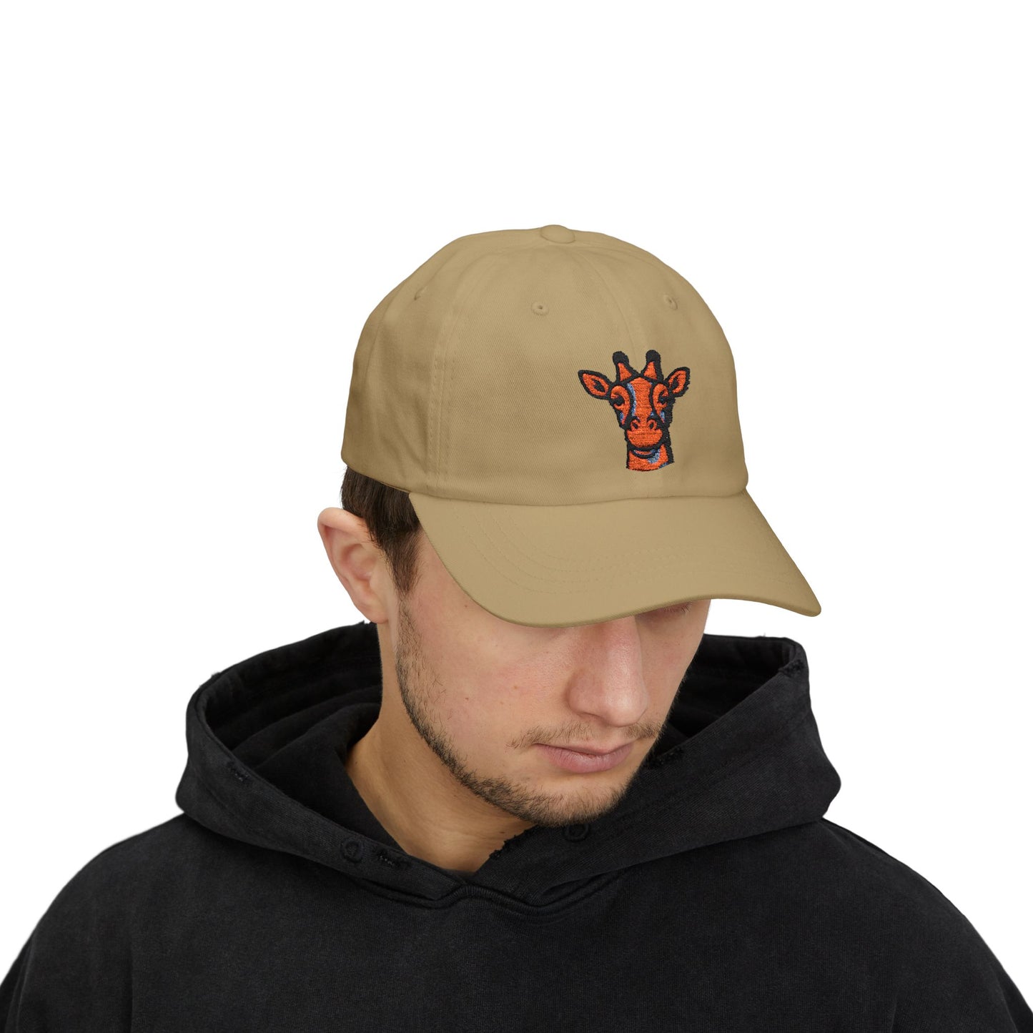 Dad Cap - Giraffe Head and Britor Shop Logo Embroidered Design