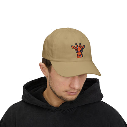 Dad Cap - Giraffe Head and Britor Shop Logo Embroidered Design