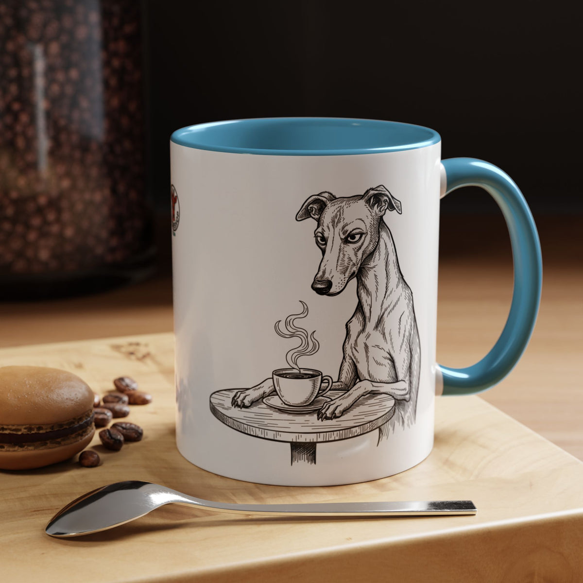 Grumpy Whippet Coffee Club — Art Print / Mug