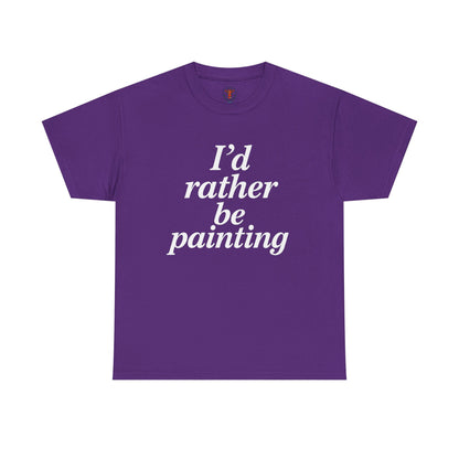 Art Lover's Unisex Heavy Cotton Tee - I'd Rather Be Painting, Gift for Artists, Creative Expression Shirt, Casual Wear, Art Enthusiast [...]