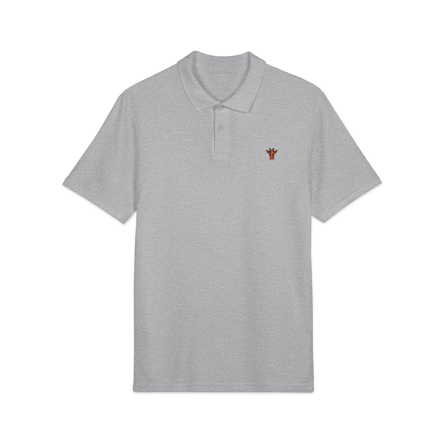 Embroidered Giraffe Logo Polo Shirt - Classic White Pique Polo