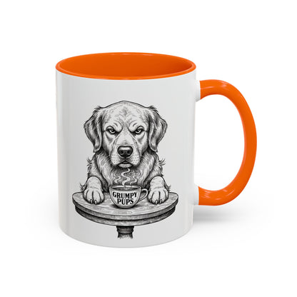 Grumpy Golden Retriever Coffee Club — Art Print / Mug