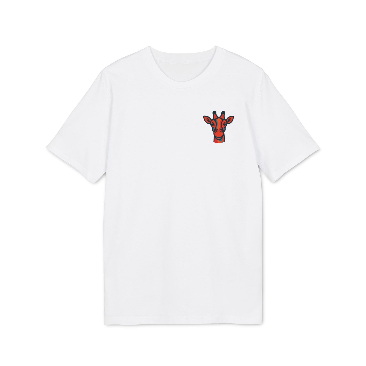Britor classic Giraffe logo Mini Patch T-Shirt — Cute Chest Graphic Tee for Animal Lovers