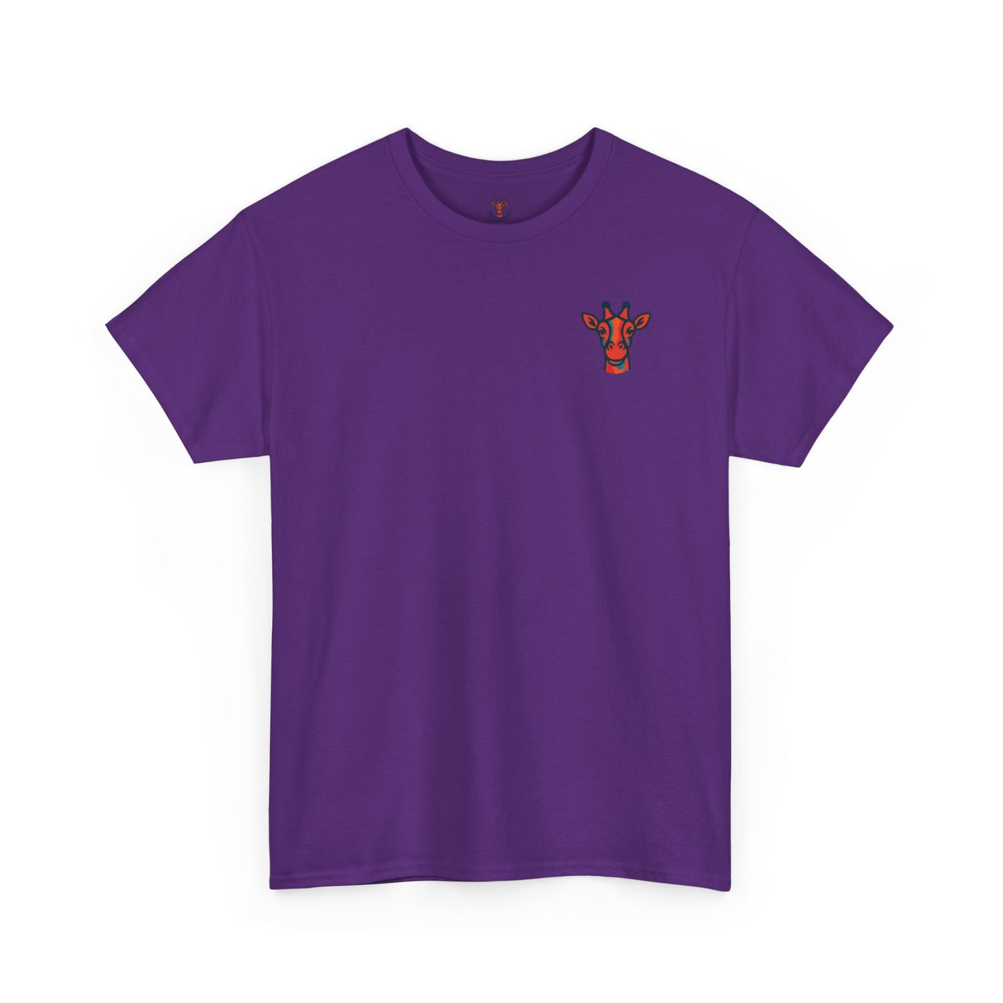 Britor classic logo Giraffe  Patch Tee — Small Chest Embroidered Giraffe Graphic T-Shirt