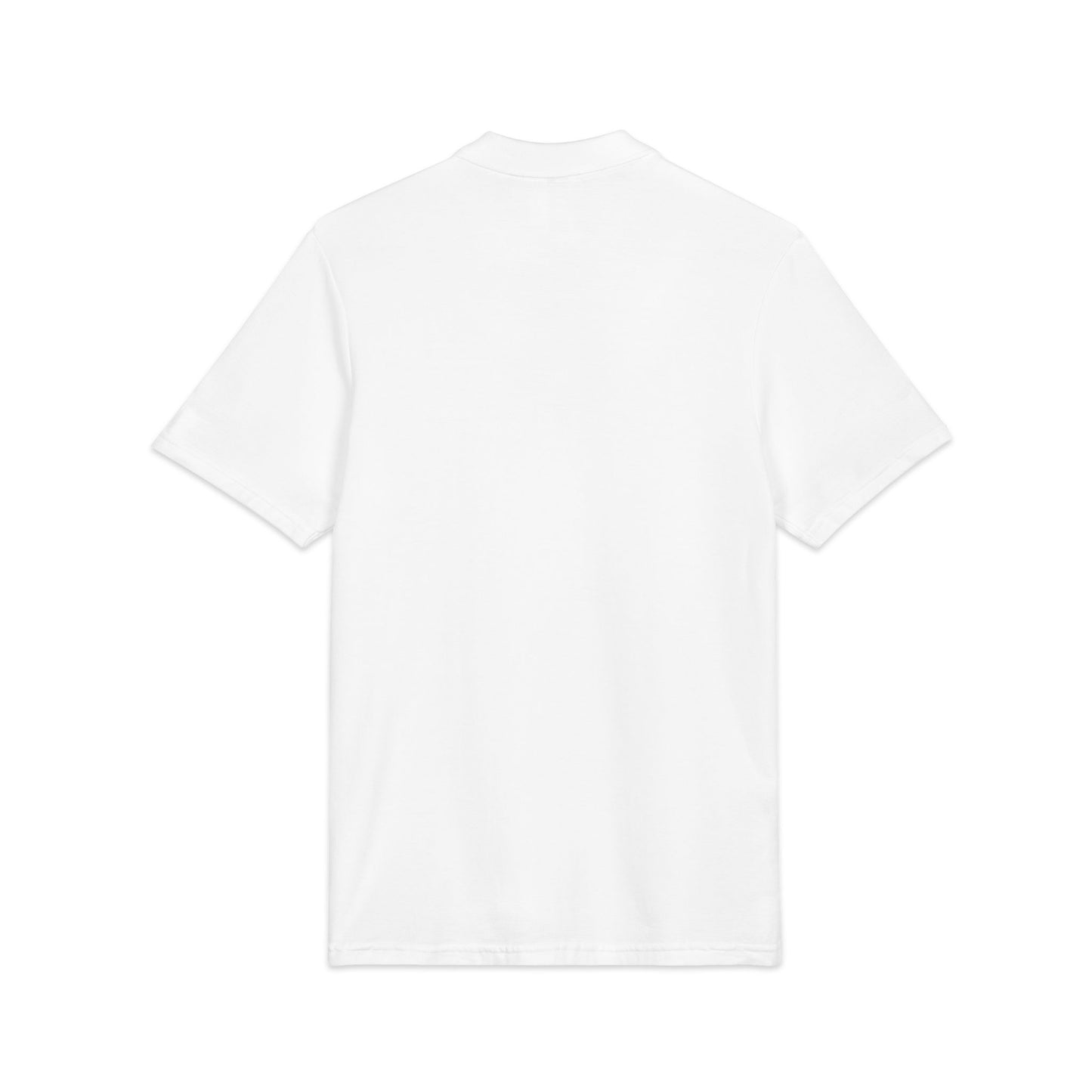 Embroidered Britor classic Giraffe Patch Polo Shirt — White Pique Polo