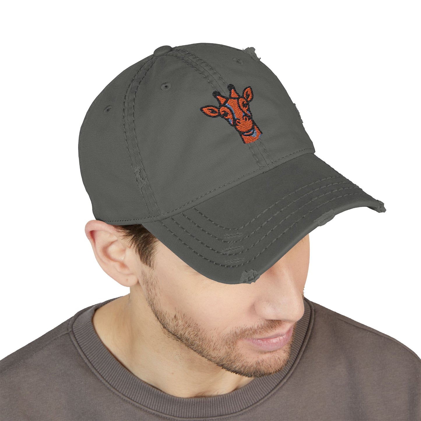 Distressed Dad Hat with Giraffe Embroidery, Casual Cap for Outdoor Adventures, Perfect Gift for Father's Day, Birthday, Everyday Wear, [...]