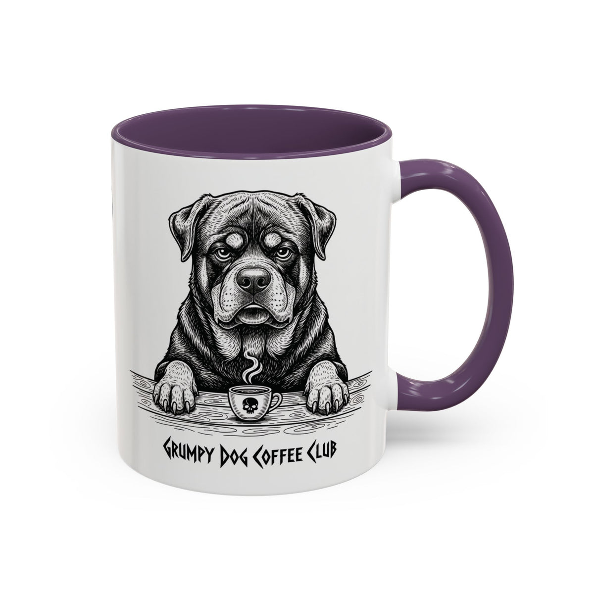  Grumpy Rottweiler Coffee Club — Art Print / Mug