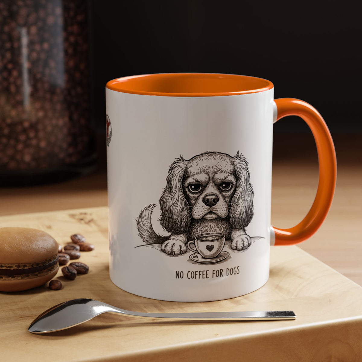 Grumpy Cavalier King Charles Spaniel Coffee Club — Art Print / Mug /