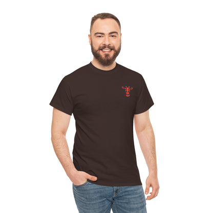 Britor classic logo Giraffe  Patch Tee — Small Chest Embroidered Giraffe Graphic T-Shirt
