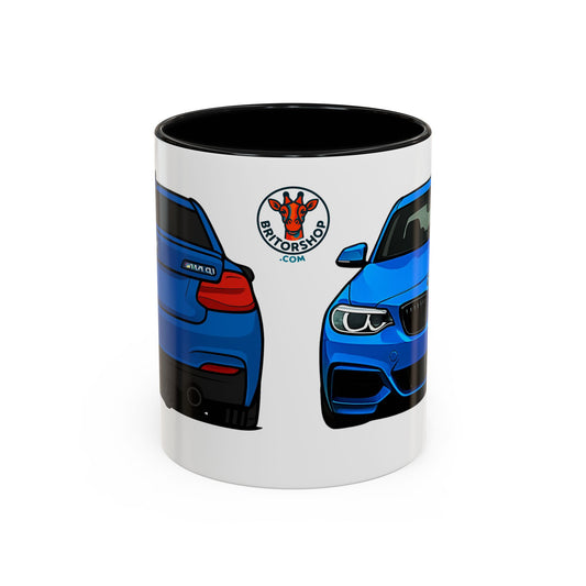 Coffee Mug - Bmw M240i F22 M Performance Estriol Blue Car Design