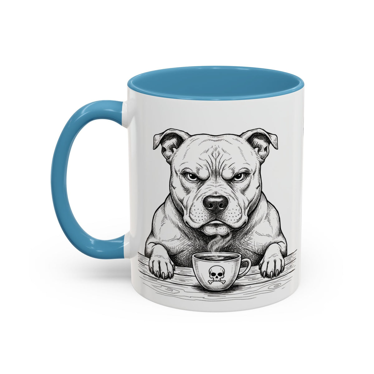 Grumpy Staffordshire Bull Terrier Coffee Club — Art Print / Mug