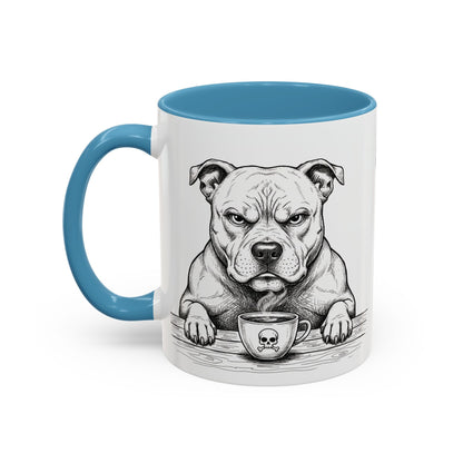 Grumpy Staffordshire Bull Terrier Coffee Club — Art Print / Mug
