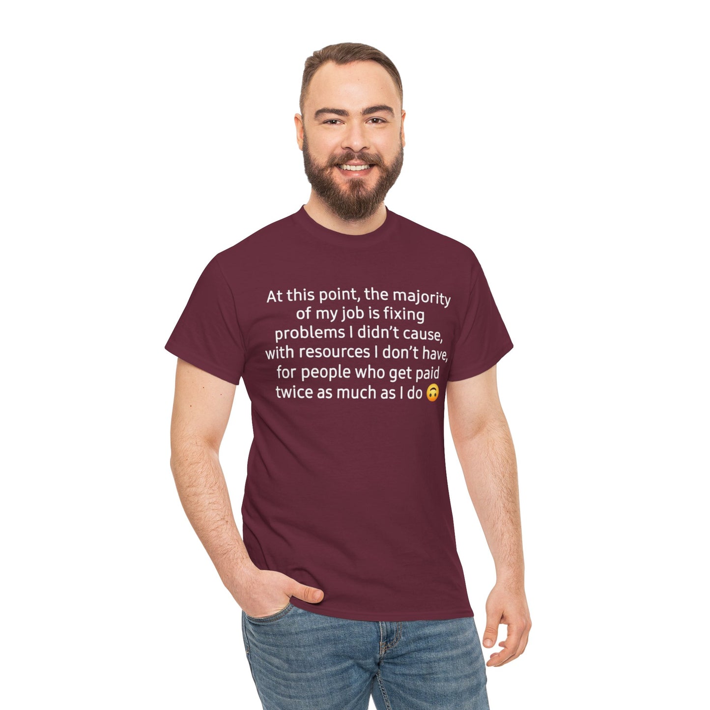 Smiley Face Unisex Heavy Cotton Tee - Casual Shirt, Trendy T-Shirt, Gift for Friends, Summer Outfit, Streetwear