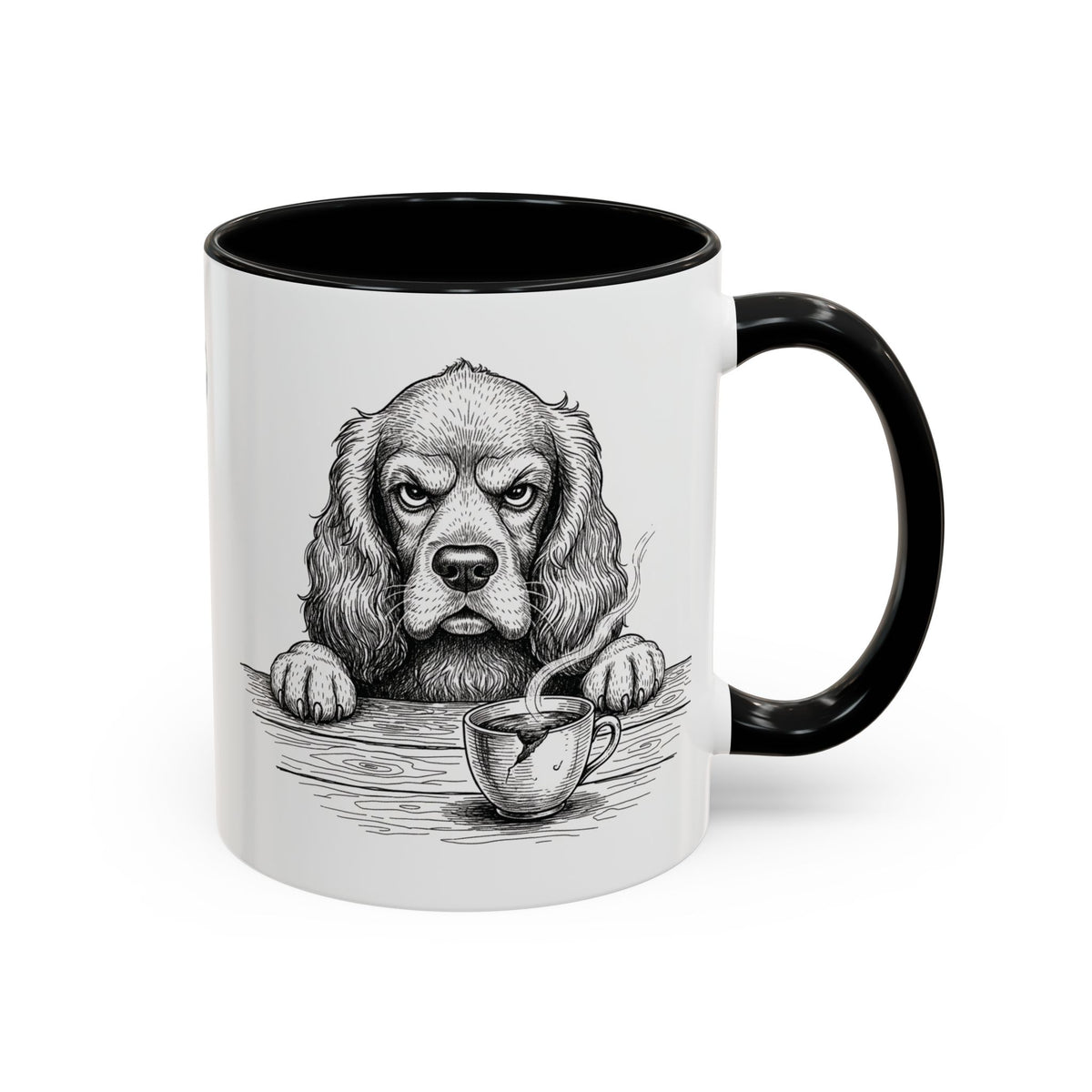 Grumpy Cocker Spaniel Coffee Club — Art Print / Mug