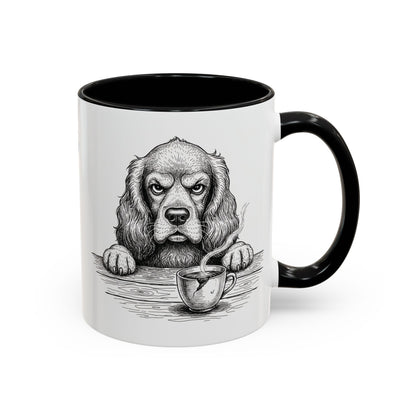 Grumpy Cocker Spaniel Coffee Club — Art Print / Mug