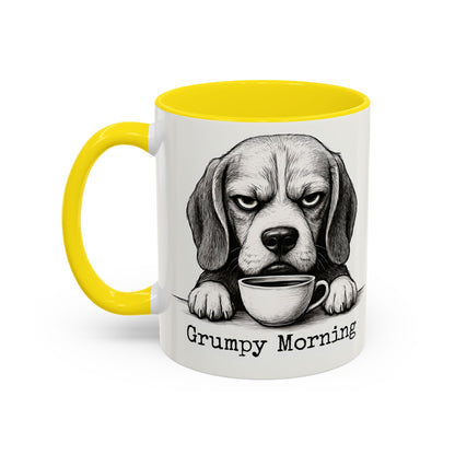 Coffee Mug - Grumpy Beagle Funny 11oz/15oz Morning Coffee Cup