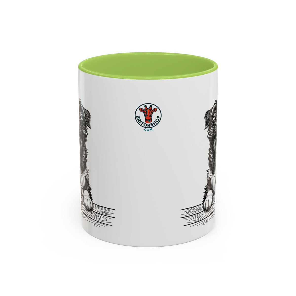 Grumpy Border Collie Coffee Club — Art Print / Mug