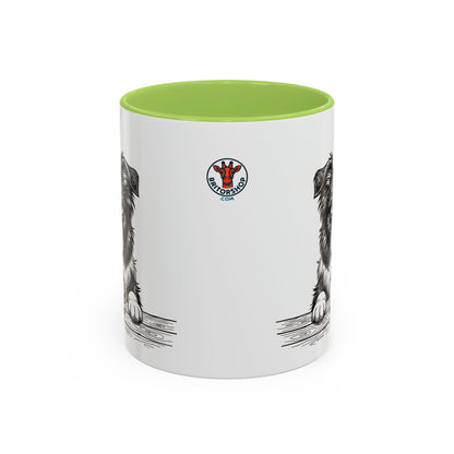 Grumpy Border Collie Coffee Club — Art Print / Mug