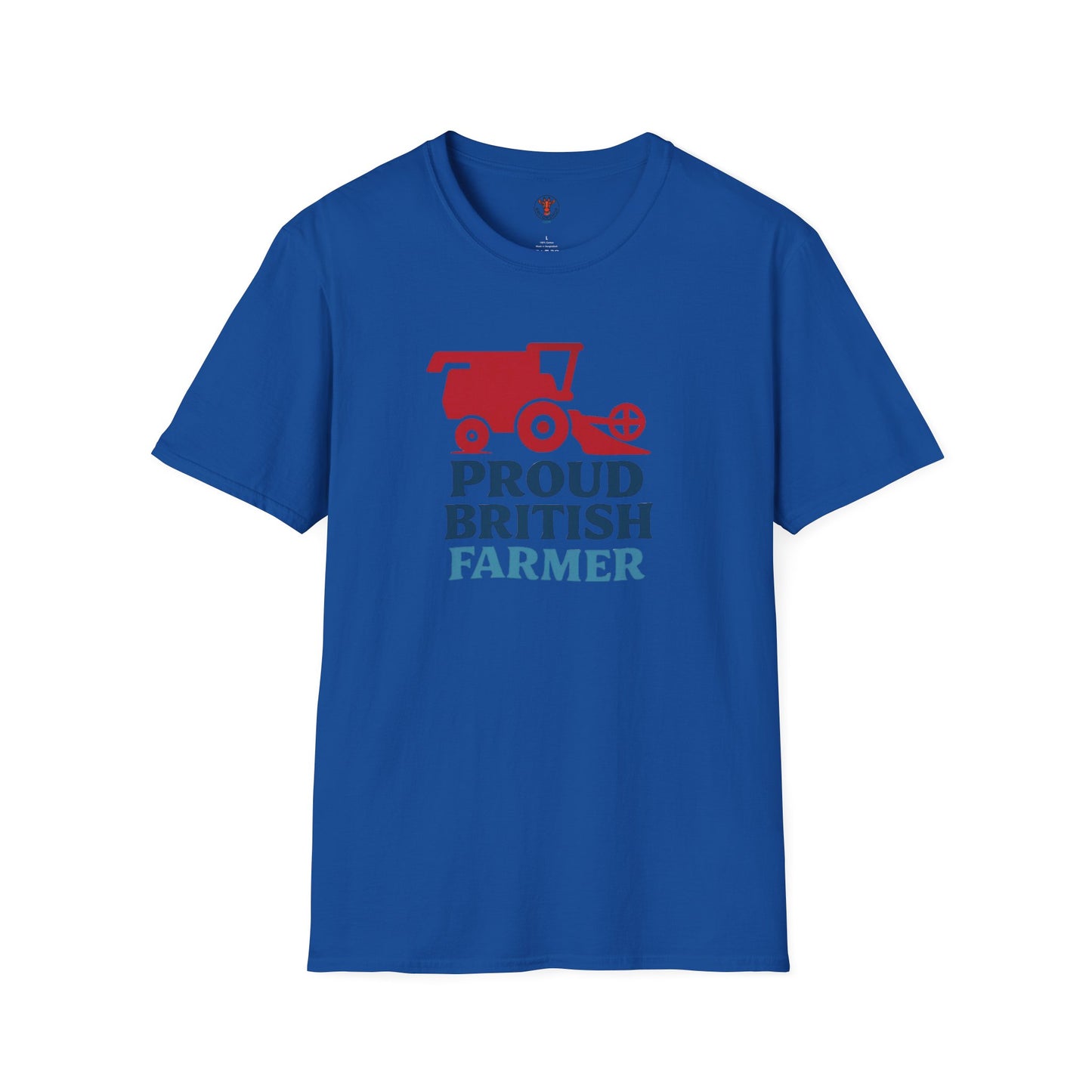 Farmer T-Shirt - Proud British Farmer, Combine Harvester Design