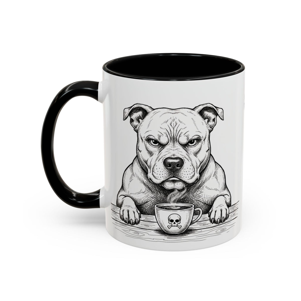 Grumpy Staffordshire Bull Terrier Coffee Club — Art Print / Mug
