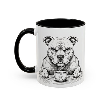 Grumpy Staffordshire Bull Terrier Coffee Club — Art Print / Mug
