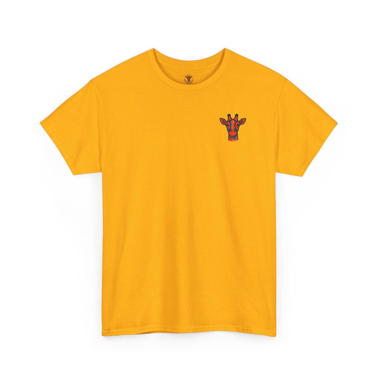 Britor classic logo Giraffe  Patch Tee — Small Chest Embroidered Giraffe Graphic T-Shirt
