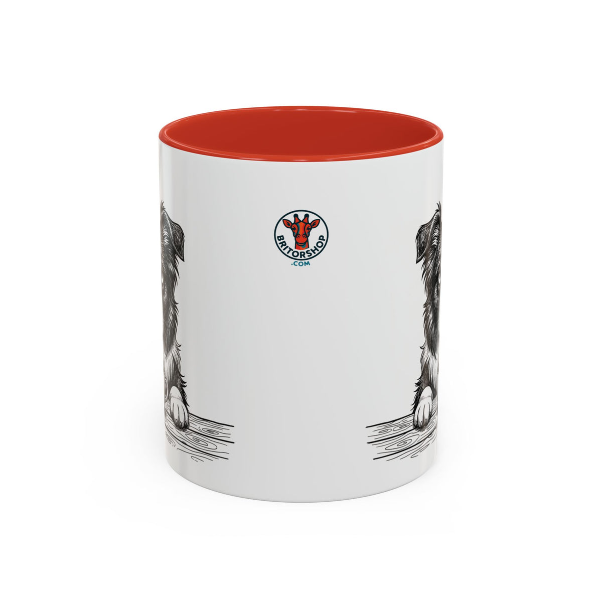 Grumpy Border Collie Coffee Club — Art Print / Mug