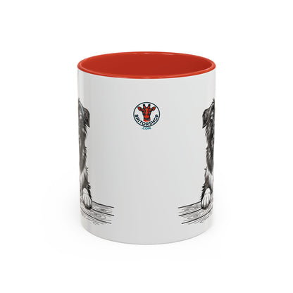 Grumpy Border Collie Coffee Club — Art Print / Mug