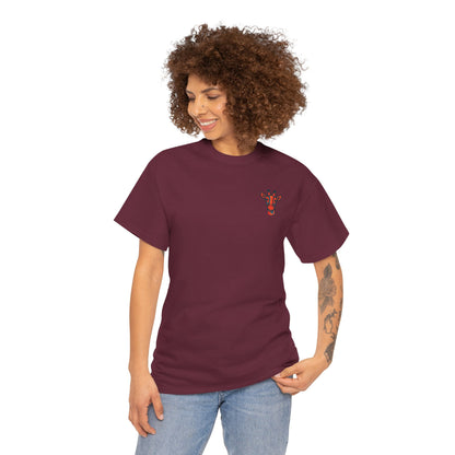 Britor classic logo Giraffe  Patch Tee — Small Chest Embroidered Giraffe Graphic T-Shirt