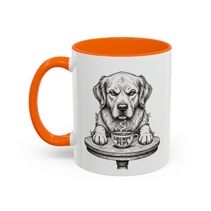 Grumpy Golden Retriever Coffee Club — Art Print / Mug