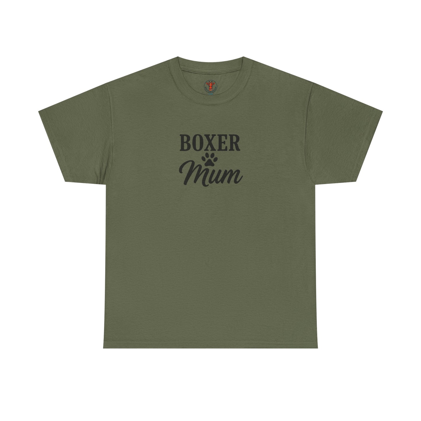 Boxer Mum Unisex Heavy Cotton Tee | Dog Lover Gift, Pet Owner Apparel, Funny Dog Mom Shirt, Birthday Gift for Boxer Owners