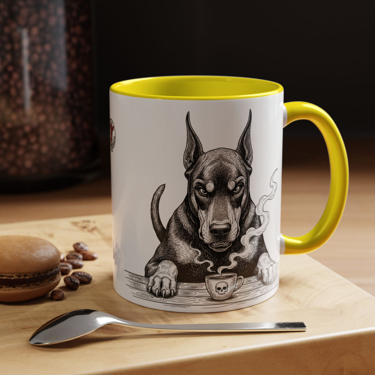 Grumpy Doberman Coffee Club — Art Print / Mug