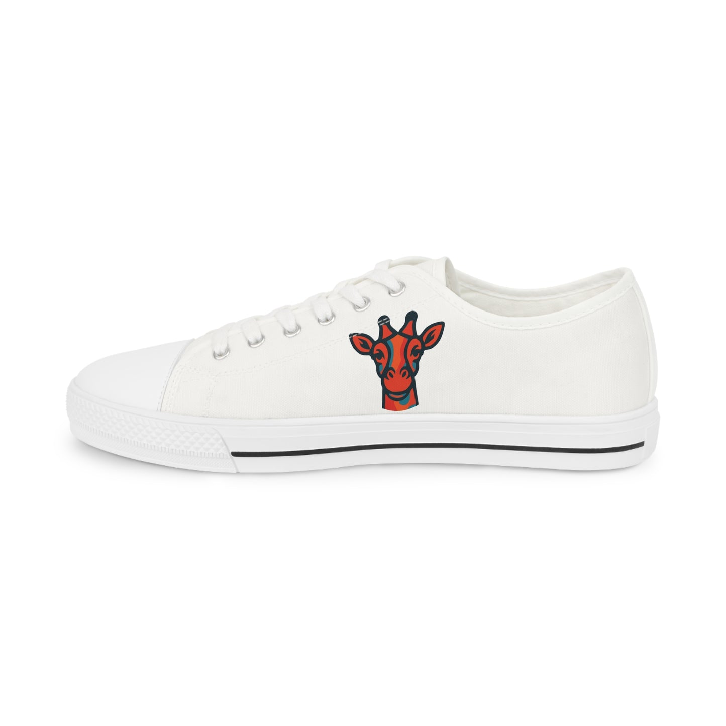 Giraffe Print Sneakers for Men, Casual Low Top Shoes, Unique Gift for Animal Lovers, Everyday Wear, Trendy Footwear