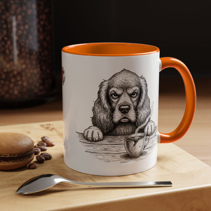 Grumpy Cocker Spaniel Coffee Club — Art Print / Mug