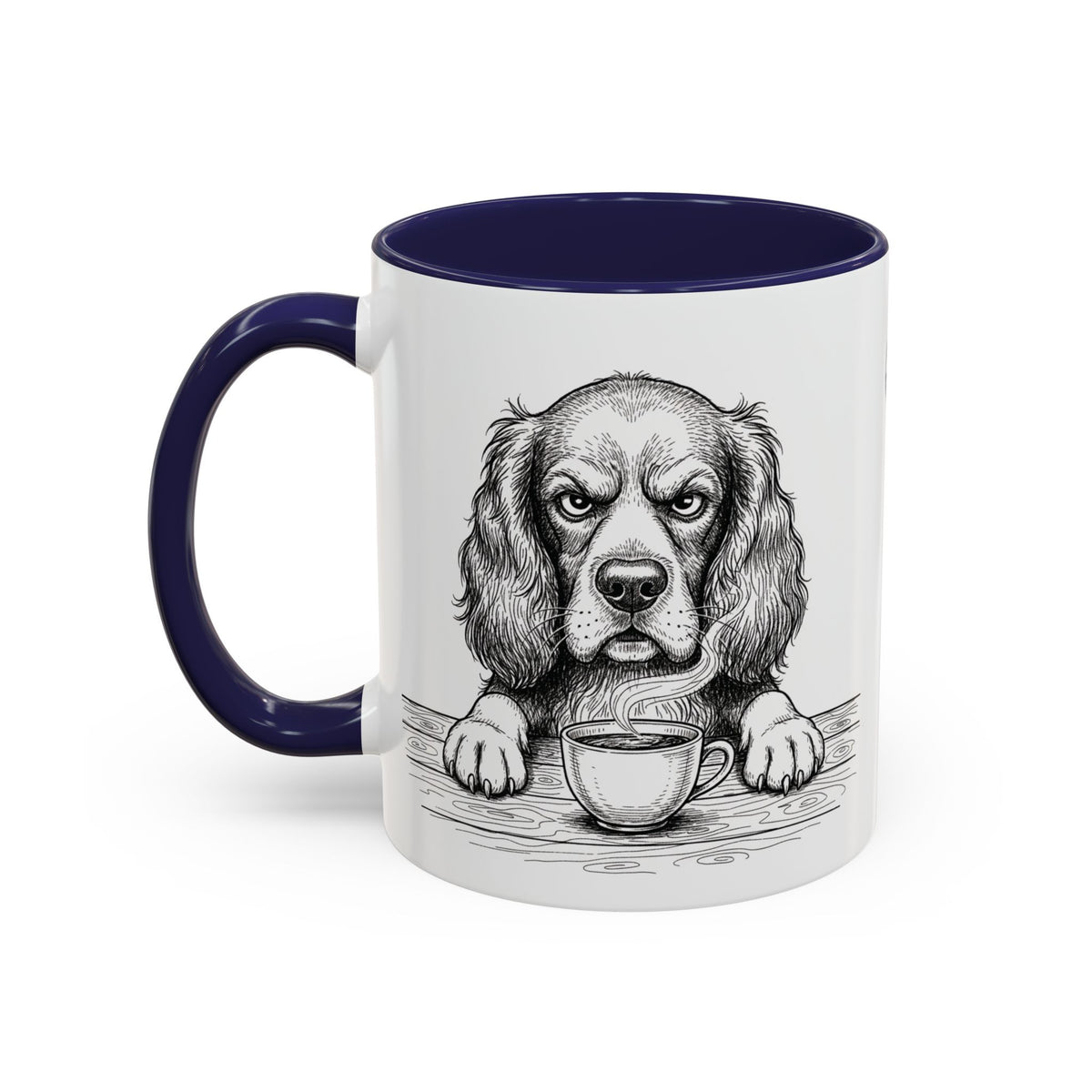 Grumpy Springer Spaniel Coffee Club — Art Print / Mug /