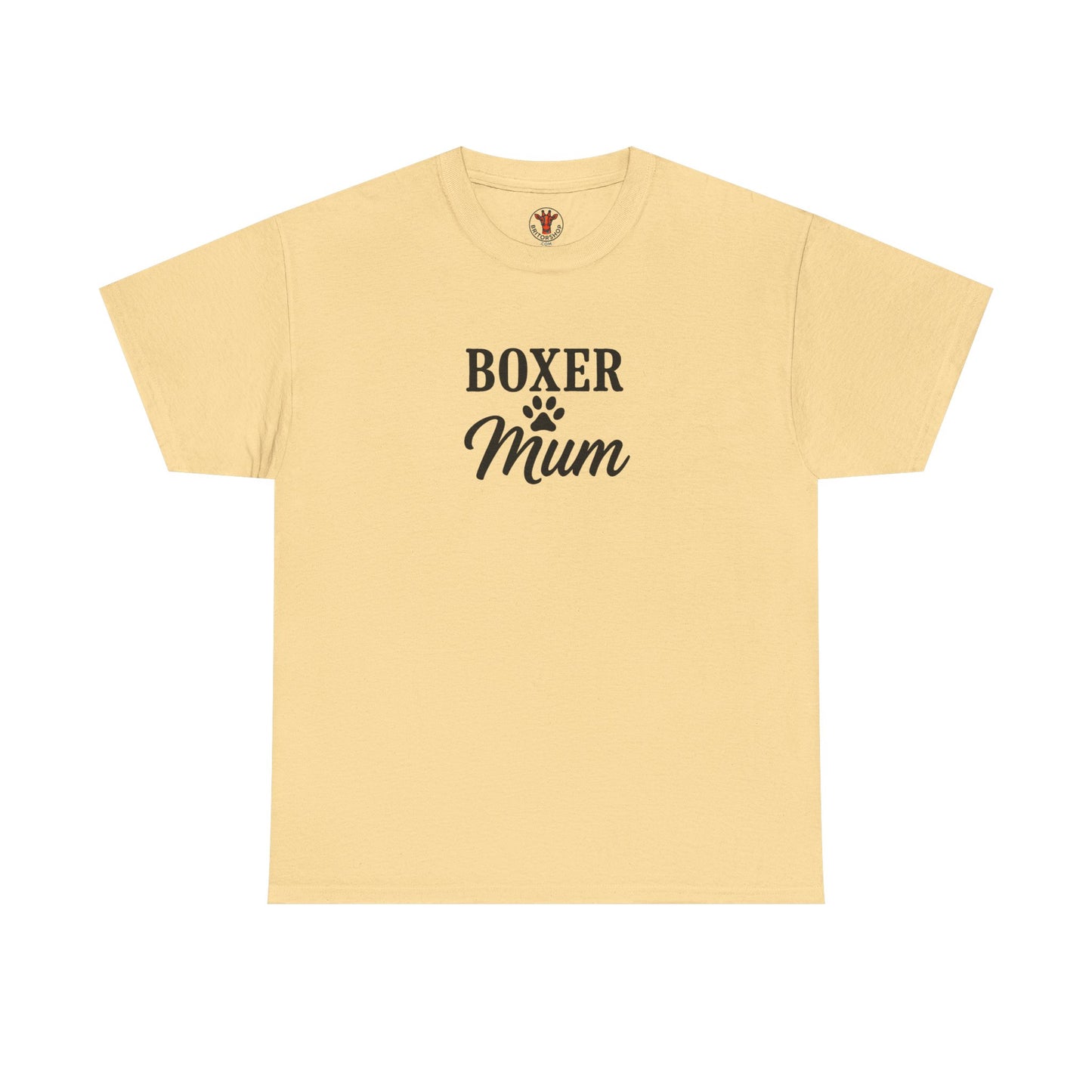 Boxer Mum Unisex Heavy Cotton Tee | Dog Lover Gift, Pet Owner Apparel, Funny Dog Mom Shirt, Birthday Gift for Boxer Owners