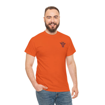 Britor classic logo Giraffe  Patch Tee — Small Chest Embroidered Giraffe Graphic T-Shirt