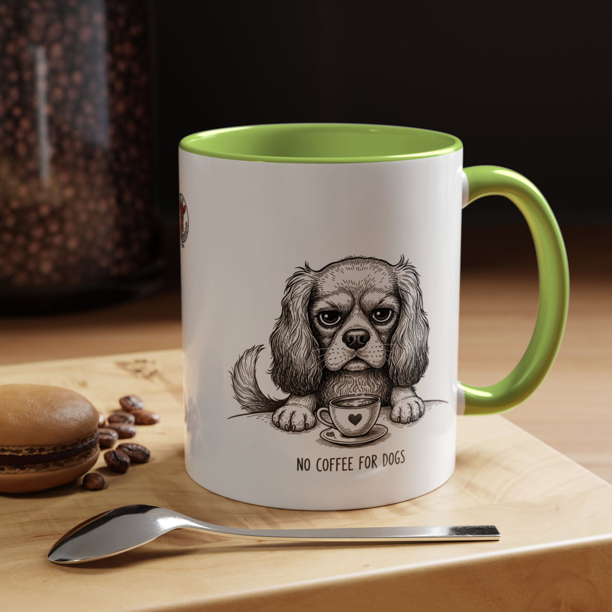 Grumpy Cavalier King Charles Spaniel Coffee Club — Art Print / Mug /