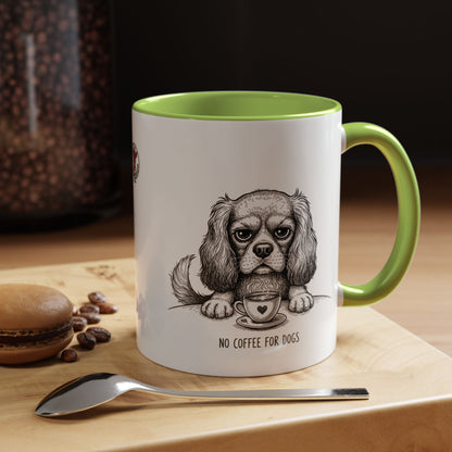 Grumpy Cavalier King Charles Spaniel Coffee Club — Art Print / Mug /
