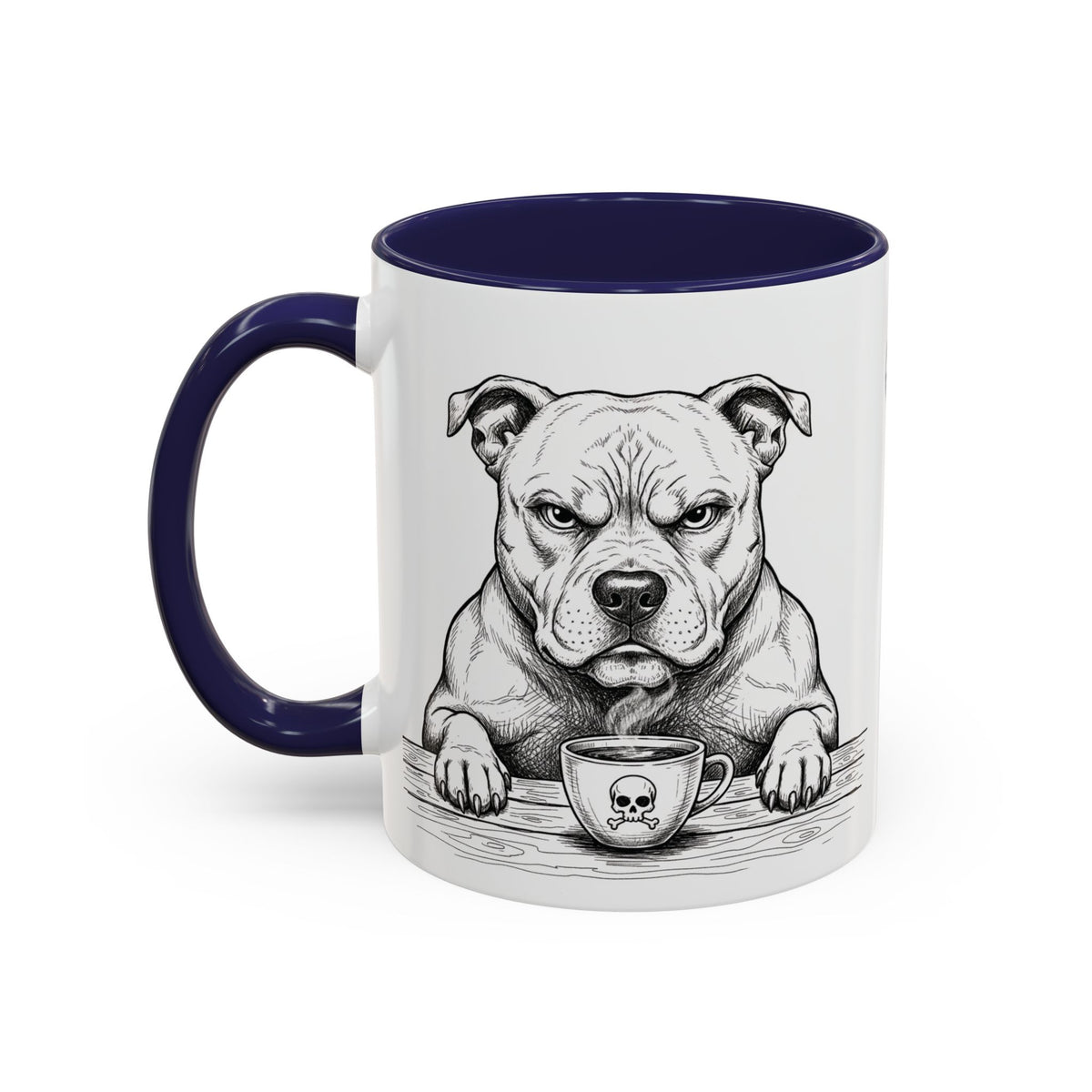 Grumpy Staffordshire Bull Terrier Coffee Club — Art Print / Mug