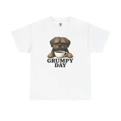 Shorkie Grumpy Dog Unisex Heavy Cotton Tee, Funny Pet Lover Shirt, Gift for Dog Owners, Humor T-Shirt, Cute Casual Wear