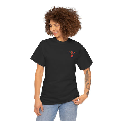 Britor classic logo Giraffe  Patch Tee — Small Chest Embroidered Giraffe Graphic T-Shirt